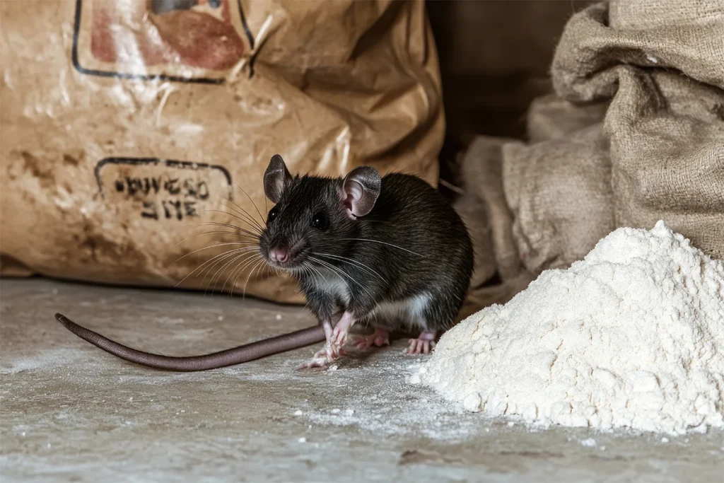 hama di area produksi makanan