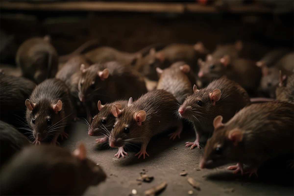 hama di area produksi makanan